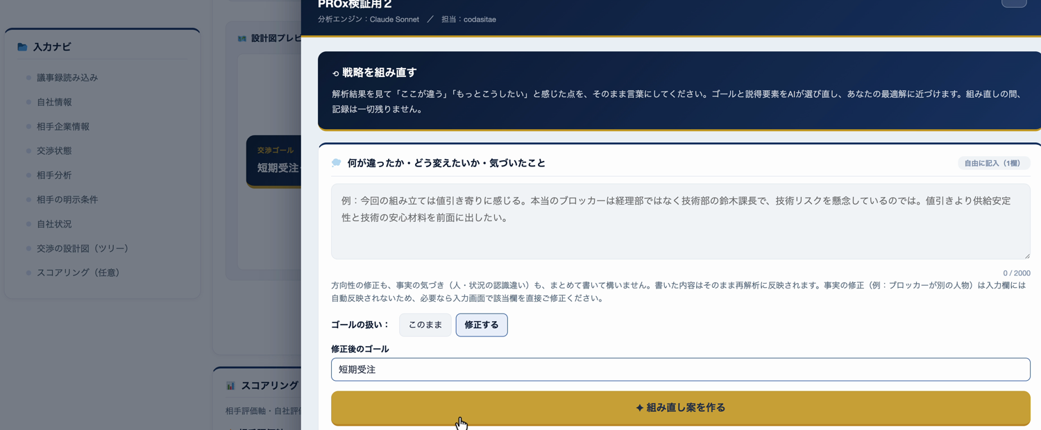 戦略の組み直しパネル